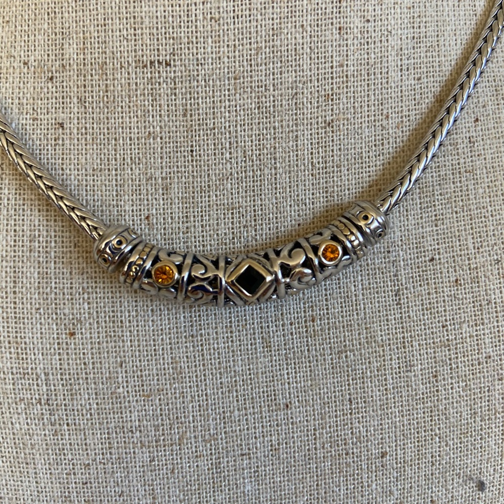 Silver Statement Necklace - image 2